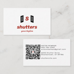 Carte De Visite Volets Logo Monogramme Conception et Construction