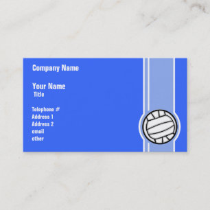 Carte De Visite Volley-ball ; Bleu