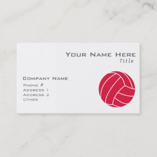 Carte De Visite Volley-ball rouge Crimson