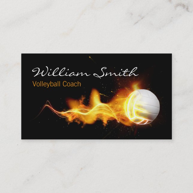 Carte De Visite Volleyball Coach Business card (Devant)