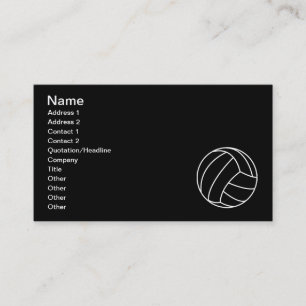 Carte De Visite VOLLEYBALL NOIR & BLANC Sports d'été plage plais