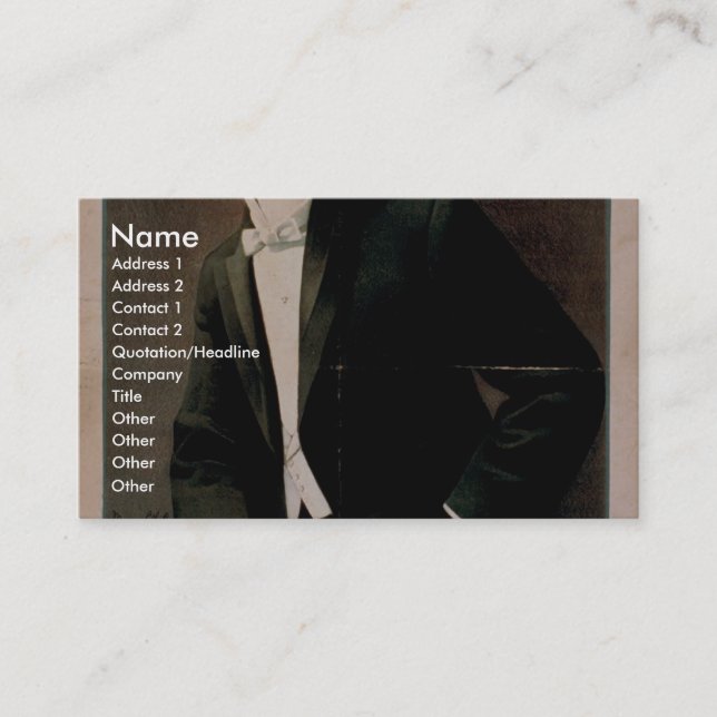 Carte De Visite Von Arx, le théâtre rétro 'illusionniste magicien' (Devant)