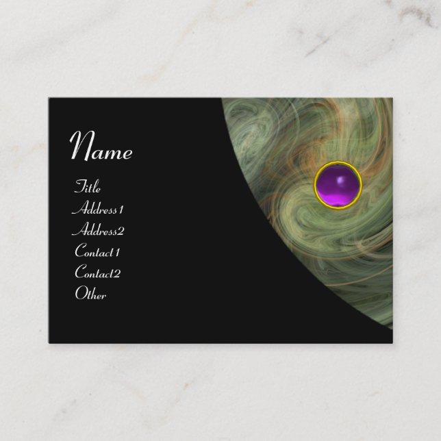 Carte De Visite VORTEX CLAIR AMÉTHYST jaune violet gris noir (Devant)