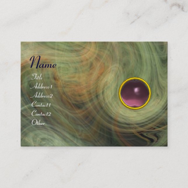 Carte De Visite VORTEX CLAIR AMÉTHYST rose jaune gris (Devant)