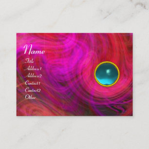 Carte De Visite VORTEX CLAIR AQUAMARINE rose violet rouge jaune