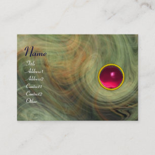 Carte De Visite VORTEX CLAIR RUBY vert jaune gris rouge rose