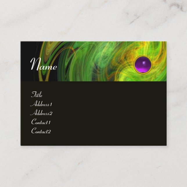 Carte De Visite VORTEX LÉGER AMÉTHYSE orange vert jaune noir (Devant)