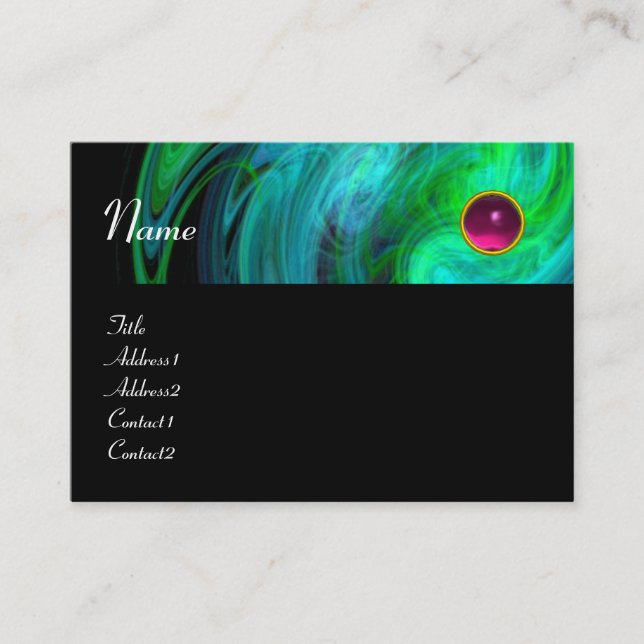 Carte De Visite VORTEX LÉGER AMÉTHYSE vert jaune bleu noir (Devant)