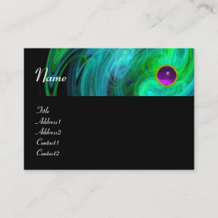 Carte De Visite VORTEX LÉGER AMÉTHYSE vert jaune bleu noir