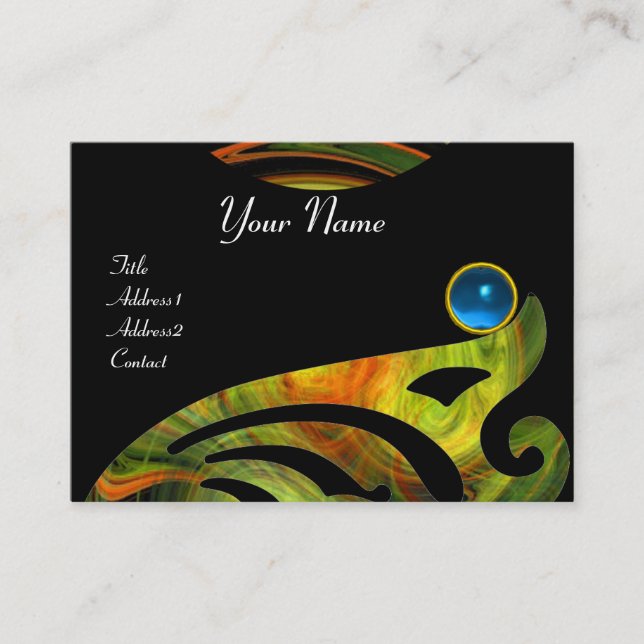 Carte De Visite VORTEX LÉGER SAPPHIRE noir jaune orange vert (Devant)