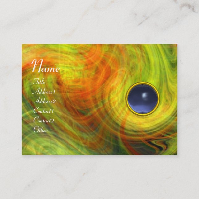 Carte De Visite VORTEX LÉGER TOPAZ rouge jaune orange bleu (Devant)