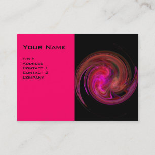Carte De Visite VORTEX LUMINEUX, fuchsia vibrante noir rose rouge
