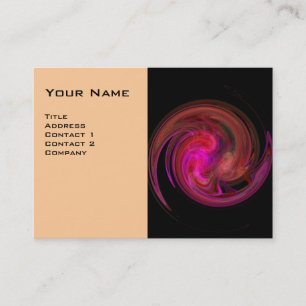 Carte De Visite VORTEX LUMINEUX, noir vif rose violet rouge