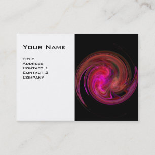 Carte De Visite VORTEX LUMINEUX, noir vif rose violet rouge