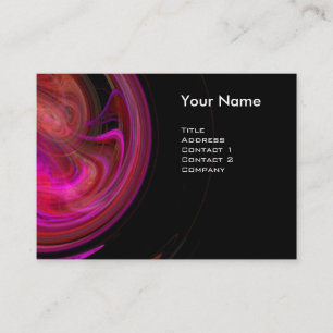 Carte De Visite VORTEX LUMINEUX Vibrant noir rouge violet rose