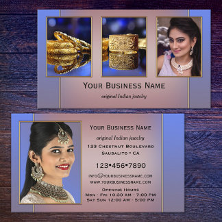 Carte De Visite Vos 4 Photos Bijoux Indiens Exotiques
