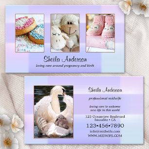 Carte De Visite Vos 4 Photos Pastel Doula Midwoman Baby Services