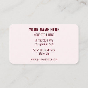 Carte De Visite Vos couleurs Nom commercial Promotionnel Personnal