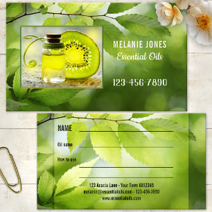 Carte De Visite Vos huiles essentielles de photo Aromathérapie