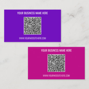 Carte De Visite Vos informations de scan de code QR Nom Site Web C