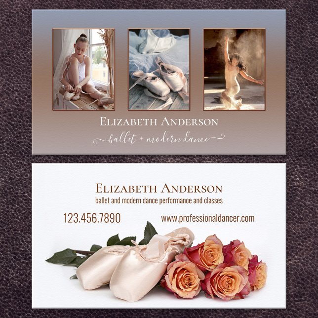 Carte De Visite Vos Photos Ballet Danse Moderne (Créateur téléchargé)