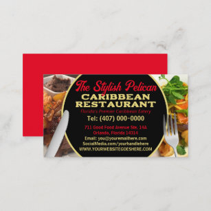 Carte De Visite Vos Photos Caribbean Restaurant Services de restau