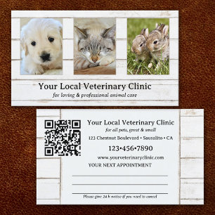 Carte De Visite Vos Photos Rendez-vous de la clinique vétérinaire 