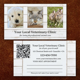 Carte De Visite Vos Photos Rendez-vous de la clinique vétérinaire