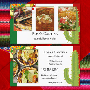 Carte De Visite Vos Photos Restaurant Mexicain Services De Restaur