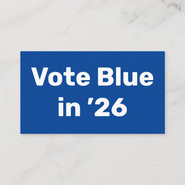 Carte De Visite Vote Blue en 2026 (Devant)