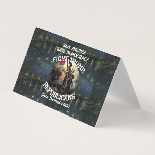 Carte De Visite VotePolitique Patriotique Trump Parti Républicain