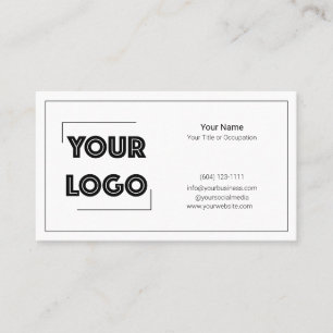 Carte De Visite Votre code QR personnalisé de marketing de logo