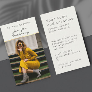 Carte De Visite Votre créateur de contenu photo Online-Marketing