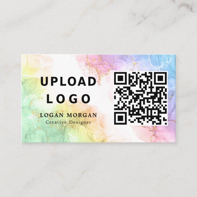 Carte De Visite Votre entreprise Logo & Code QR Opal Stone Company (Devant)