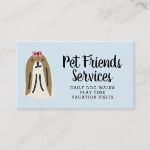 Carte De Visite Votre entreprise   Services aux animaux
