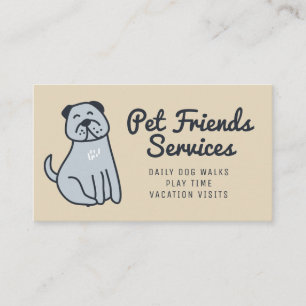Carte De Visite Votre entreprise   Services aux animaux