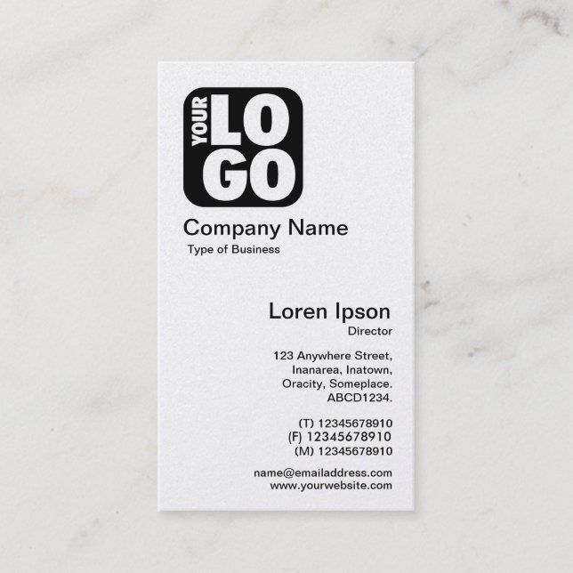 Carte De Visite Votre logo - Blanc (Carte Or) (Devant)
