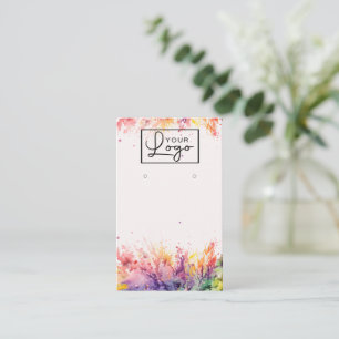 Carte De Visite Votre logo Bright Earring Card Social Media Code Q