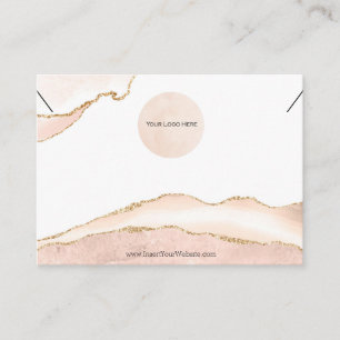 Carte De Visite Votre Logo Collier Card Blush & Gold Large