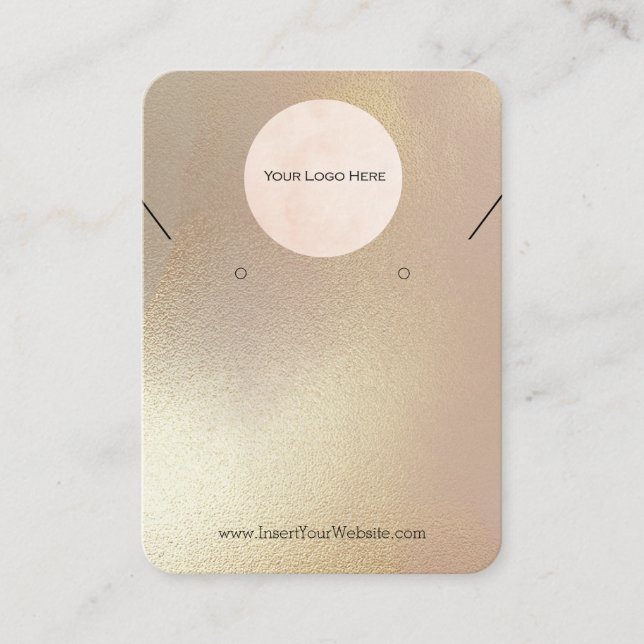 Carte De Visite Votre Logo Design Gold Shimmer Bijoux (Devant)