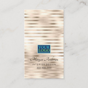 Carte De Visite Votre logo, élégant, professionnel fond platine dé