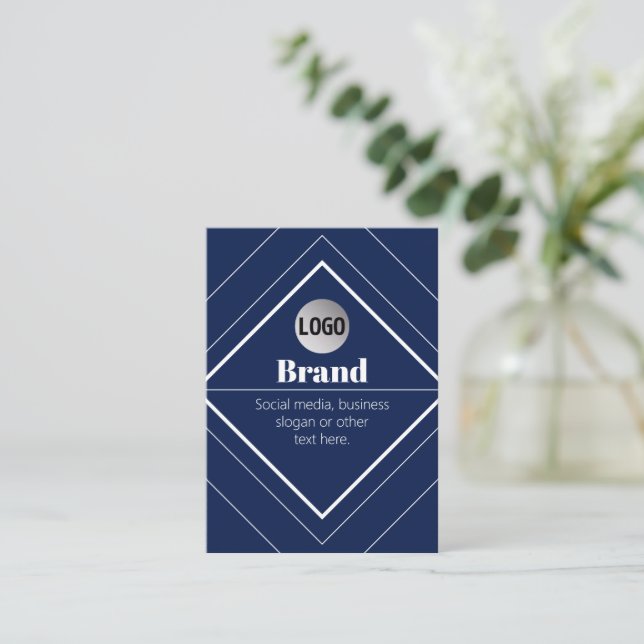 Carte De Visite Votre logo et design moderne personnalisable | Ble (Debout devant)