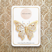 Votre logo Gold Foil Bow Hair Clip Affichage verti