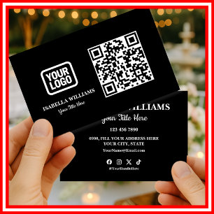Carte De Visite Votre Logo Ici Simple Moderne Code QR Site Web Noi