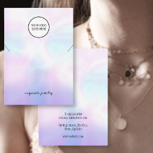 Votre logo Iridescente Collier Bijoux Display Card