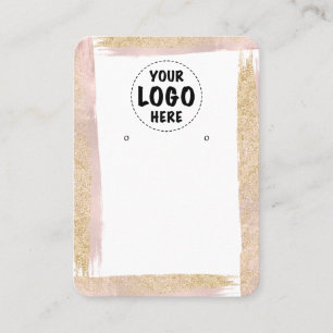 Carte De Visite Votre logo Parties scintillant d'or rose Earring C