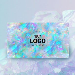 Carte De Visite votre logo sur la texture opale inspirée