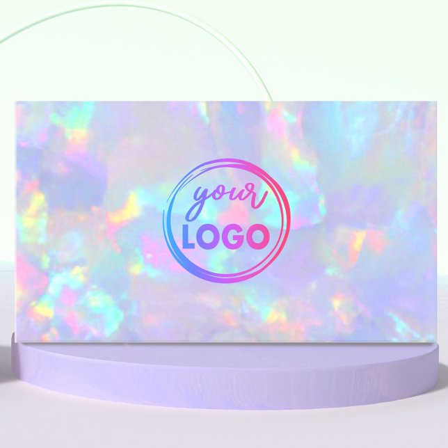 Carte De Visite votre logo sur pastel opal gemstone (Créateur téléchargé)