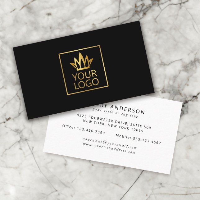 Carte De Visite Votre logo sur un Arrière - plan couleur (Créateur téléchargé)