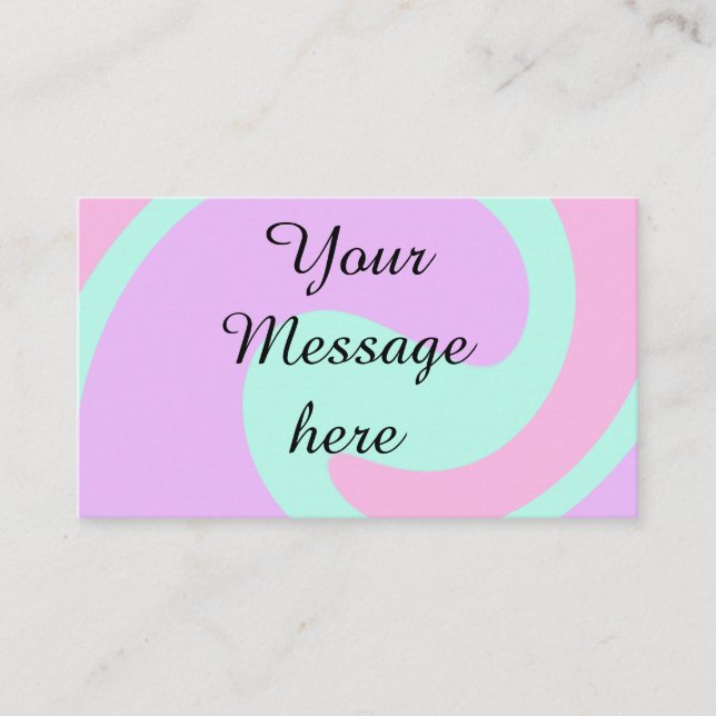 Carte De Visite Votre message ici ajouter texte nom monogramme ros (Devant)